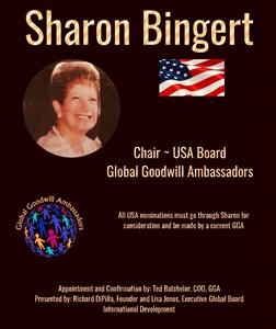 Sharon Bingert - Chair - US Board Global Goodwill Ambassadors
